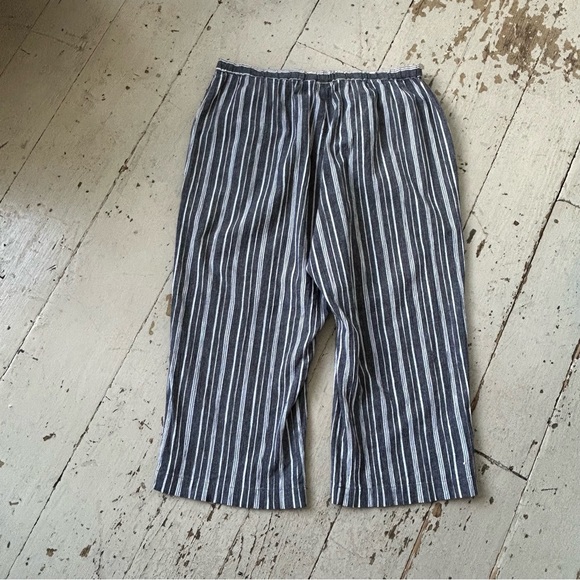 Chico's Cotton Stripe Capri Pants - Picture 2 of 8
